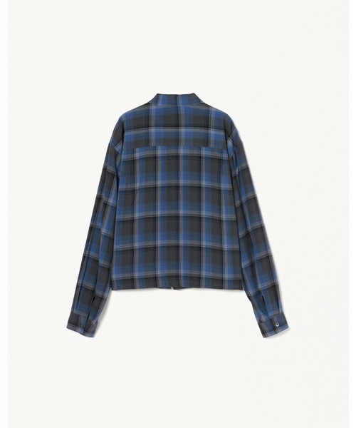 FORSOMEONE（フォーサムワン）の「FORSOMEONE CHECK ZIP SHIRT（ブルゾン・メンズ・ブラック×ブルー・50/48/46）」の3枚目の写真