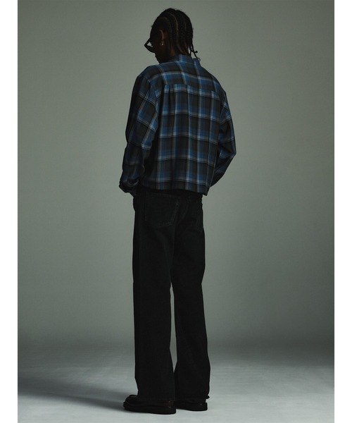 FORSOMEONE（フォーサムワン）の「FORSOMEONE CHECK ZIP SHIRT（ブルゾン・メンズ・ブラック×ブルー・50/48/46）」の6枚目の写真