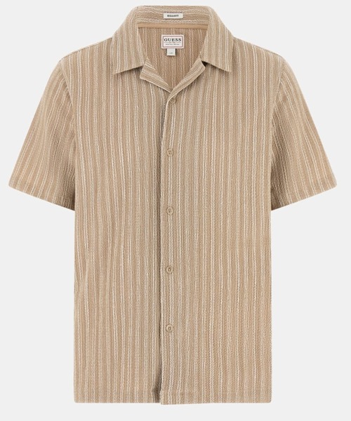 Guess(ゲス)の「RESORT Textured Shirt シャツ 半袖(シャツ/ブラウス・メンズ・ベージュ・X-LARGE/LARGE/MEDIUM/SMALL/XX-LARGE)」の6枚目の写真