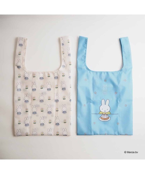 Dick Bruna(ディックブルーナ)の「MIFFY CELEBRATION ショッピングバッグS(エコバッグ/サブバッグ・レディース・アイボリー/ブルー・FREE)」の3枚目の写真