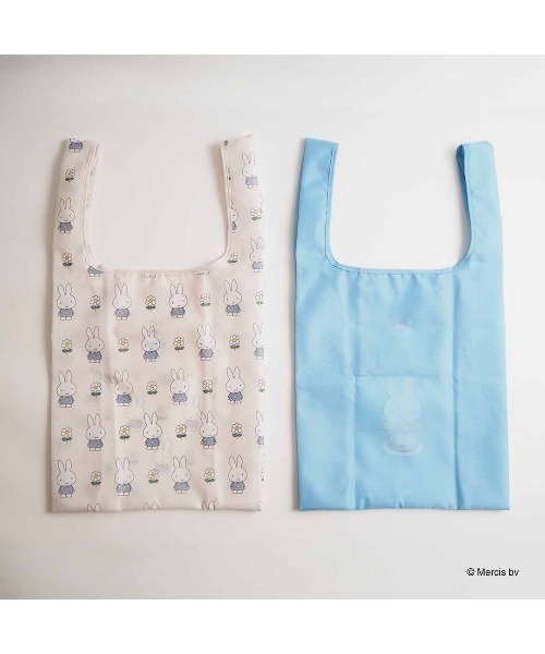 Dick Bruna(ディックブルーナ)の「MIFFY CELEBRATION ショッピングバッグS(エコバッグ/サブバッグ・レディース・アイボリー/ブルー・FREE)」の4枚目の写真
