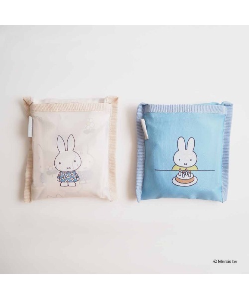 Dick Bruna(ディックブルーナ)の「MIFFY CELEBRATION ショッピングバッグS(エコバッグ/サブバッグ・レディース・アイボリー/ブルー・FREE)」の5枚目の写真