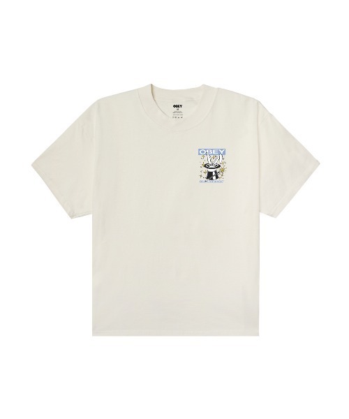 OBEY(オベイ)の「OBEY ENJOY THE MAGIC HEAVYWEIGHT T-SHIRT(オベイ エンジョイ ザ マジック ヘビーウェイトTシャツ)(Tシャツ/カットソー・メンズ・ホワイト系/ブラック系・X-LARGE/LARGE/MEDIUM)」の3枚目の写真