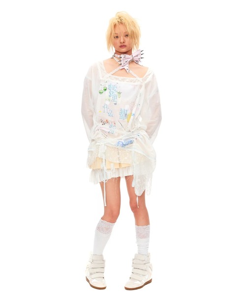 L.H.P(エルエイチピー)の「CFIERCE/フィアス/DREAMING DRAWSTRINGS LOOSE TOP(Tシャツ/カットソー・レディース・ホワイト・M)」の4枚目の写真