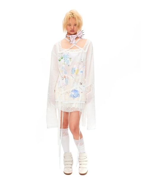 L.H.P(エルエイチピー)の「CFIERCE/フィアス/DREAMING DRAWSTRINGS LOOSE TOP(Tシャツ/カットソー・レディース・ホワイト・M)」の5枚目の写真