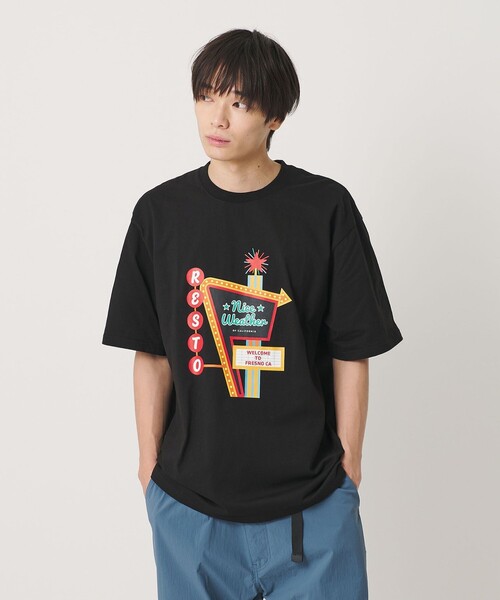 NICE WEATHER(ナイスウェザー)の「<NICE WEATHER>FRESNOプリント Tシャツ(Tシャツ/カットソー・メンズ・ホワイト/ブラック/ダークブラウン・XS/L/M/S)」の3枚目の写真