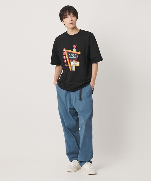 NICE WEATHER(ナイスウェザー)の「<NICE WEATHER>FRESNOプリント Tシャツ(Tシャツ/カットソー・メンズ・ホワイト/ブラック/ダークブラウン・XS/L/M/S)」の4枚目の写真