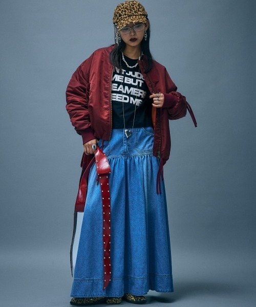 GEVS.(ジェイヴィス)の「パフィーMA1ブルゾン<大きいサイズ有>GEVS.(MA-1・レディース・カーキ/ワイン・M/L/LL/3L/4L/5L)」の7枚目の写真