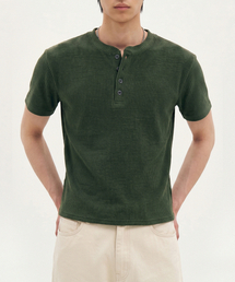 PROCESS（プロセス）の「Refined Henley Tee - Charcoal（Tシャツ/カットソー）」