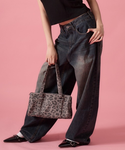 mindseeker girls（マインドシーカーガールズ）の「Waist Buckle Barrel Leg Denim / ウエストバックルバレルレッグデニム（デニムパンツ・レディース・ブラック/インディゴブルー・S/M）」の17枚目の写真