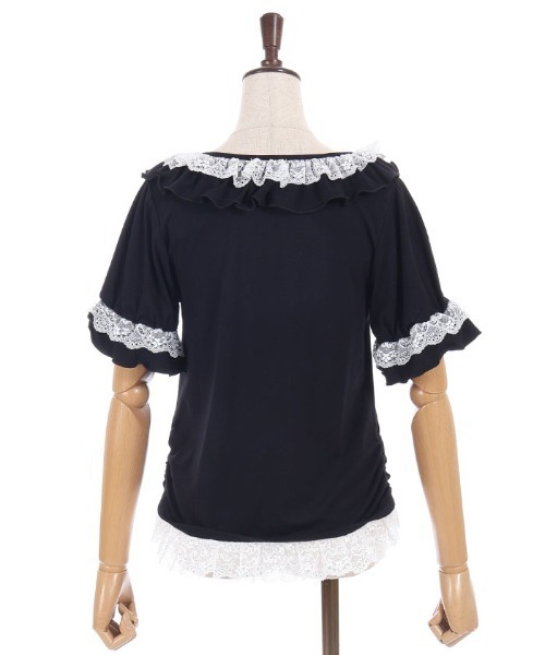 axes femme(アクシーズファム)の「フリルレースネックトップス(Tシャツ/カットソー・レディース・ミント/ブラック/ホワイト・FREE)」の22枚目の写真