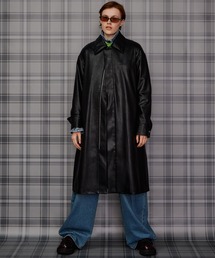 MAISON SPECIAL | 【2026Autumn PRE-ORDER】Stand Collar Leather Long Coat/ステンカラーレザーロングコート(ステンカラーコート)