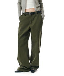 SECONDMONO（セカンドモノローグ）の「Semi Wide Twill Cotton Chino Pants [KHAKI]_SEPT051KHAKI（その他パンツ）」