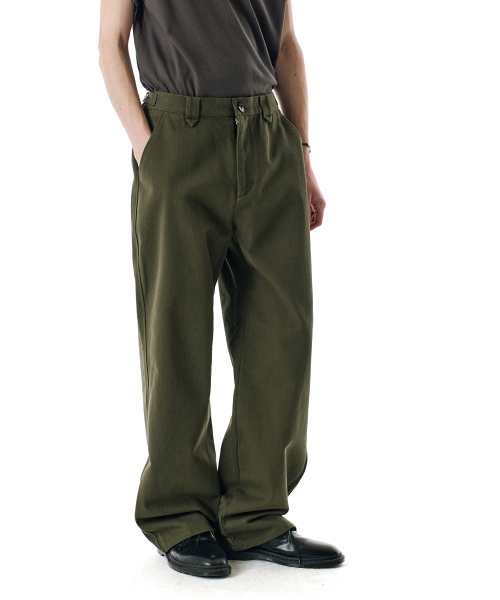 SECONDMONO（セカンドモノローグ）の「Semi Wide Twill Cotton Chino Pants [KHAKI]_SEPT051KHAKI（その他パンツ・レディース・その他・26inch/32inch/28inch/30inch）」の14枚目の写真