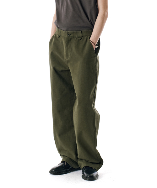 SECONDMONO（セカンドモノローグ）の「Semi Wide Twill Cotton Chino Pants [KHAKI]_SEPT051KHAKI（その他パンツ・レディース・その他・26inch/32inch/28inch/30inch）」の15枚目の写真
