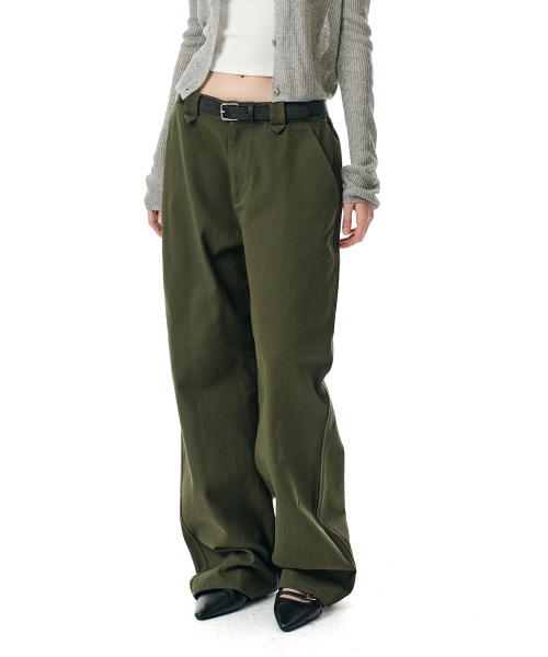 SECONDMONO（セカンドモノローグ）の「Semi Wide Twill Cotton Chino Pants [KHAKI]_SEPT051KHAKI（その他パンツ・レディース・その他・26inch/32inch/28inch/30inch）」の16枚目の写真