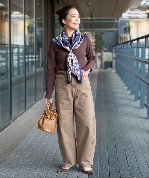 B.C STOCK(ベーセーストック)の「《追加12》ウォッシャブル / DU JOUR / デュ ジュール BARREL BAGGY JEAN(デニムパンツ・レディース・ベージュ/ブルー・34/36/38)」の9枚目の写真