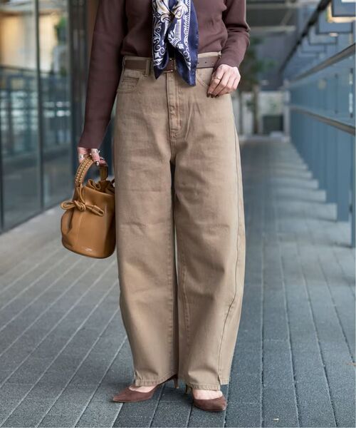 B.C STOCK(ベーセーストック)の「《追加12》ウォッシャブル / DU JOUR / デュ ジュール BARREL BAGGY JEAN(デニムパンツ・レディース・ベージュ/ブルー・34/36/38)」の12枚目の写真