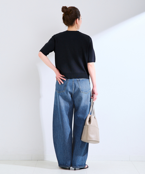 B.C STOCK(ベーセーストック)の「《追加12》ウォッシャブル / DU JOUR / デュ ジュール BARREL BAGGY JEAN(デニムパンツ・レディース・ベージュ/ブルー・34/36/38)」の18枚目の写真