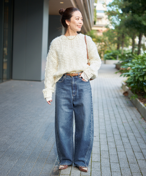 B.C STOCK(ベーセーストック)の「《追加12》ウォッシャブル / DU JOUR / デュ ジュール BARREL BAGGY JEAN(デニムパンツ・レディース・ベージュ/ブルー・34/36/38)」の22枚目の写真