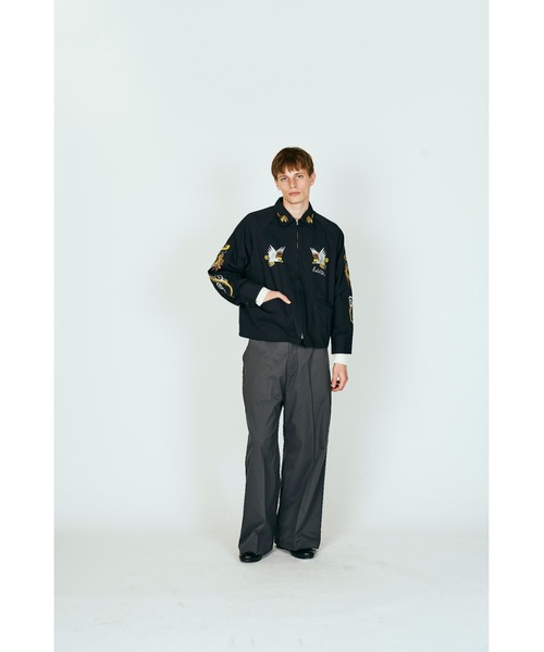THRIFTY LOOK(スリフティールック)の「THRIFTY LOOK / スリフティールック OKINAWA SOUVENIR JACKET オキナワ スーベニアジャケット(ブルゾン・メンズ・ブラック系その他2/ブラック系その他/ブラック・MEDIUM/LARGE)」の1枚目の写真