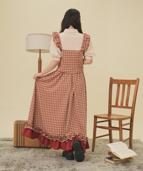 kutir（クティール）の「【クティールとレトロ】チェックドッキングフレアスカート（スカート・レディース・ブルー/レッド/ブラウン・SMALL/MEDIUM）」の14枚目の写真
