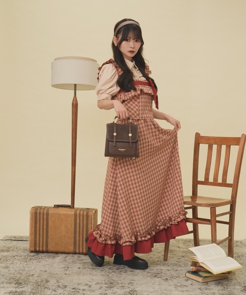 kutir（クティール）の「【クティールとレトロ】チェックドッキングフレアスカート（スカート・レディース・ブルー/レッド/ブラウン・SMALL/MEDIUM）」の15枚目の写真