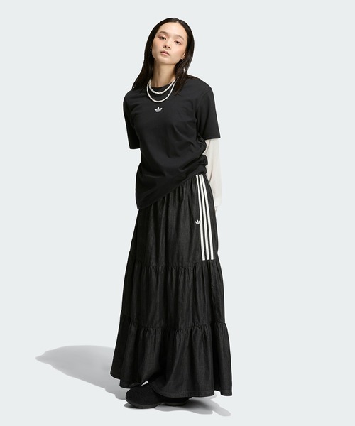 adidas（アディダス）の「アディダス オリジナルス サマーグロー デニムスカート / アディダスオリジナルス adidas Originals（スカート・レディース・ブラック・XX-LARGE/3XL/LARGE/MEDIUM/X-SMALL/SMALL/X-LARGE）」の7枚目の写真