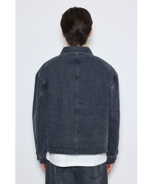 AZUL by moussy(アズールバイマウジー)の「【セットアップ対応】カラーデニムジャケット 秋服 羽織り 長袖(デニムジャケット・メンズ・ライトブラック/ブラウン・LARGE/MEDIUM)」の20枚目の写真