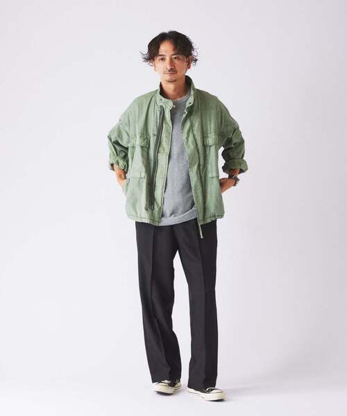 JOURNAL STANDARD relume(ジャーナルスタンダード レリューム)の「フェード加工 BDU リップストップ ジャケット(ミリタリージャケット・メンズ・オリーブ/ベージュ/ブラック系その他・SMALL/LARGE/MEDIUM)」の8枚目の写真