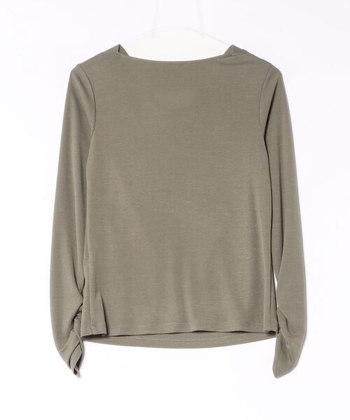 Audie a Muses(オーディアミューズ)の「胸元ドレープカットソー(Tシャツ/カットソー・レディース・グレー/ブラック/オフホワイト・42/38)」の18枚目の写真