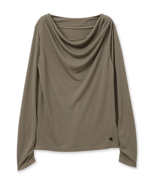 Audie a Muses(オーディアミューズ)の「胸元ドレープカットソー(Tシャツ/カットソー・レディース・グレー/ブラック/オフホワイト・42/38)」の16枚目の写真