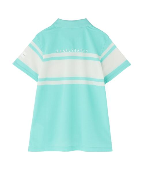 PEARLY GATES(パーリーゲイツ)の「【PEARLY GATES】先染めパネルボーダー半袖ポロシャツ(ポロシャツ・レディース・その他10/ダークインディゴブルー/ホワイト系その他・SMALL/MEDIUM/LARGE)」の11枚目の写真