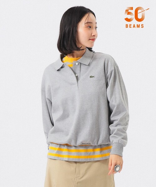 LACOSTE(ラコステ)の「【別注】LACOSTE / ポロシャツ(スウェット・レディース・グレー/ブラック/ネイビー・36/38)」の3枚目の写真