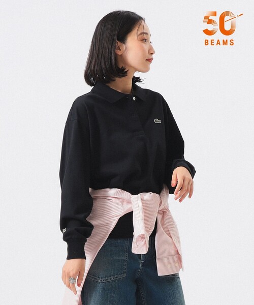 LACOSTE(ラコステ)の「【別注】LACOSTE / ポロシャツ(スウェット・レディース・グレー/ブラック/ネイビー・36/38)」の2枚目の写真
