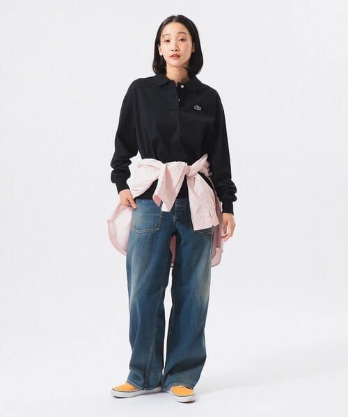 LACOSTE(ラコステ)の「【別注】LACOSTE / ポロシャツ(スウェット・レディース・グレー/ブラック/ネイビー・36/38)」の4枚目の写真
