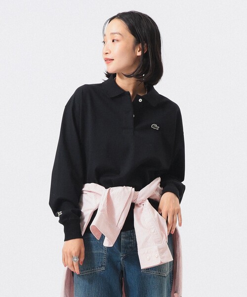 LACOSTE(ラコステ)の「【別注】LACOSTE / ポロシャツ(スウェット・レディース・グレー/ブラック/ネイビー・36/38)」の7枚目の写真