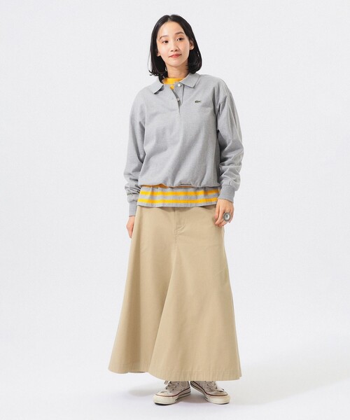 LACOSTE(ラコステ)の「【別注】LACOSTE / ポロシャツ(スウェット・レディース・グレー/ブラック/ネイビー・36/38)」の10枚目の写真