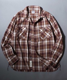 【HOUSTON】 Vintage Check Flannel Shirt / 【ヒューストン】ヴィンテージ チェックネルシャツ ビンテージ ユーズド加工 長袖 メンズ トップス 秋冬 アメカジ ミリタリー ブランド