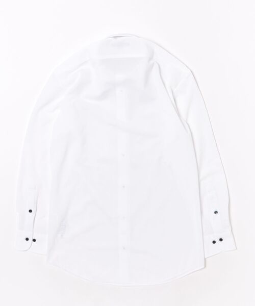 TAKA-Q(タカキュー)の「ワイシャツ メンズ 長袖 ノンアイロン ストレッチ 吸水速乾 レギュラーカラー ビジネス ドレス ニット NEWスタンダードフィット(ビジネスシャツ・メンズ・ホワイト・首回り41cm-裄丈82cm/首回り37cm-裄丈80cm/首回り43cm-裄丈86cm/首回り41cm-裄丈86cm/首回り43cm-裄丈82cm/首回り39cm-裄丈84cm/首回り39cm-裄丈80cm/首回り45cm-裄丈86cm)」の3枚目の写真