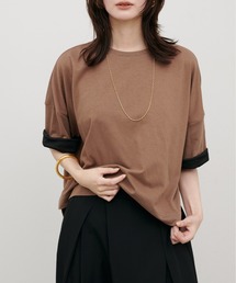 【LARUTA】リバークロス配色Tシャツ