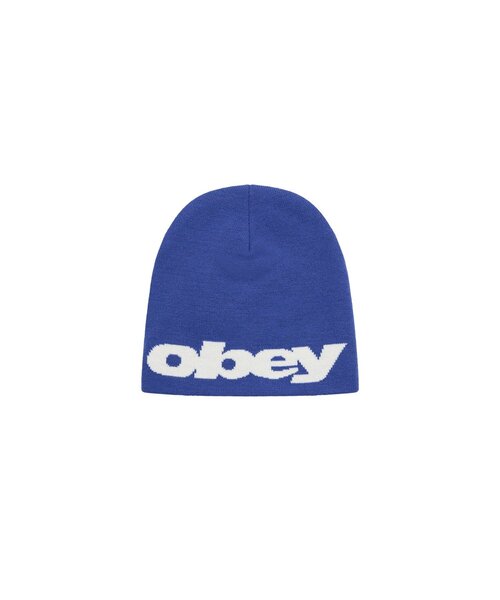 OBEY(オベイ)の「【OBEY】DELTA BEANIE(ニットキャップ/ビーニー・メンズ・ブラック/ブルー/ホワイト/ライトグレー・FREE)」の1枚目の写真