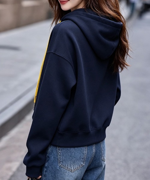 ONEP STAR(ワンピスター)の「カラフルロゴ刺繍配色パーカー(パーカー・レディース・ネイビー/グレー・LARGE/MEDIUM/X-LARGE)」の18枚目の写真