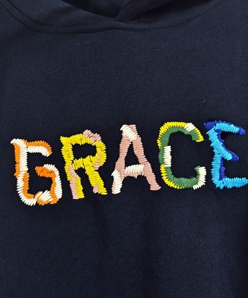 ONEP STAR(ワンピスター)の「カラフルロゴ刺繍配色パーカー(パーカー・レディース・ネイビー/グレー・LARGE/MEDIUM/X-LARGE)」の20枚目の写真