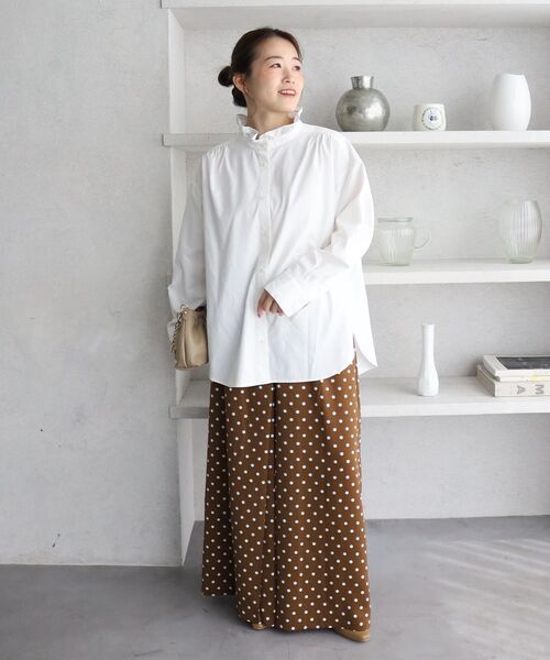 le.coeur blanc(ルクールブラン)の「ドットタックワイドパンツ(その他パンツ・レディース・ブラック系その他・38)」の12枚目の写真