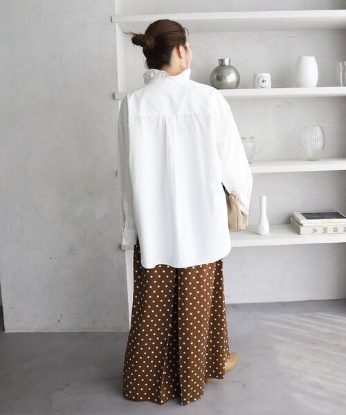 le.coeur blanc(ルクールブラン)の「ドットタックワイドパンツ(その他パンツ・レディース・ブラック系その他・38)」の14枚目の写真
