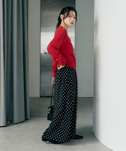 le.coeur blanc(ルクールブラン)の「ドットタックワイドパンツ(その他パンツ・レディース・ブラック系その他・38)」の22枚目の写真