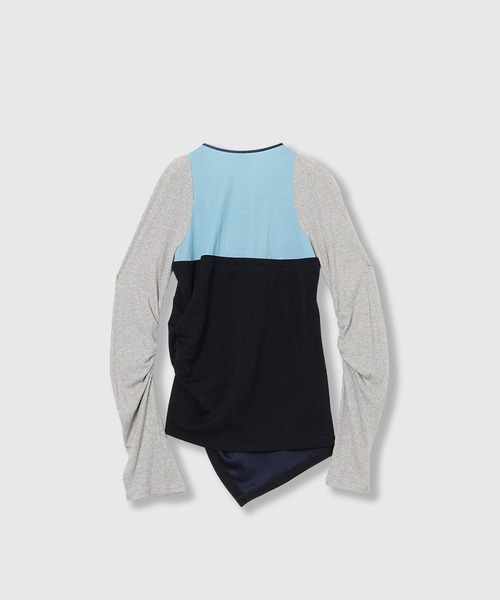 THINGS THAT MATTER(シングス ザット マター)の「BUSTIER LAYERED RIB TOPS / ビスチェレイヤードリブトップス(Tシャツ/カットソー・レディース・レッド/ネイビー・FREE)」の22枚目の写真