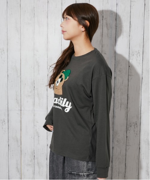 GORGE(ゴージ)の「サガラ刺繍 アニマル長袖Tシャツ|全4色(Tシャツ/カットソー・レディース・ブルー/オートミール/チャコール/オフホワイト・F)」の11枚目の写真
