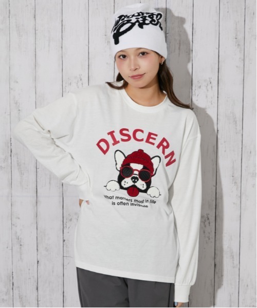 GORGE(ゴージ)の「サガラ刺繍 アニマル長袖Tシャツ|全4色(Tシャツ/カットソー・レディース・ブルー/オートミール/チャコール/オフホワイト・F)」の14枚目の写真